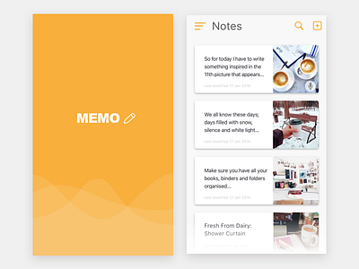 Memo - NoteBook add design ios memo mobile note splash ui ux write