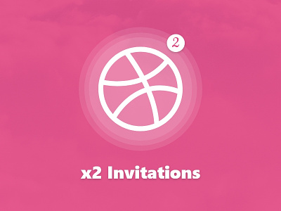 Dribbble invitation card creative design dribbble illustration invitation invite invites pink two