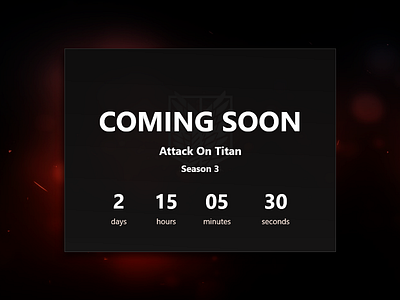 Countdown Timer attack coming countdown dailyui day14 on red soon titantimer web