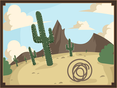 Mexican desert animated brand clouds desert devilsdan hot illustration landscape landscape illustration nature nature illustration sand sky vector