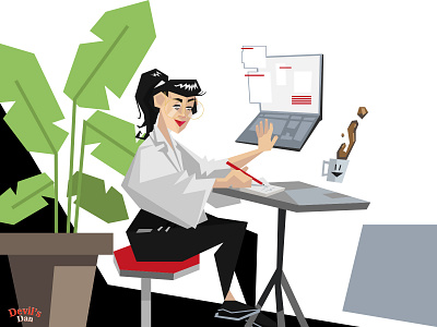 Office worker // Illustration design devilsdan digital illustration illustration vector vector art vectorillustrator