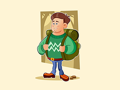 Camping adventure adventure camping character design illustration