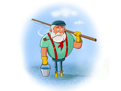 Fisherman character design fisherman illustration