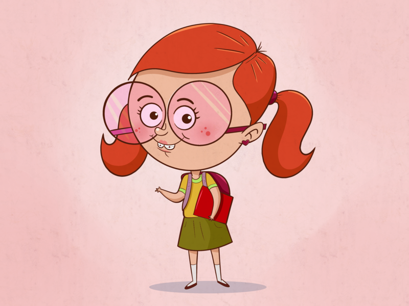 Cartoon Characters With Glasses And Red Hair