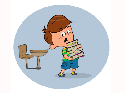 All this for homework ?! drawing books schoolboy school digital illustration digitalart illustration character design cartooning cartoon