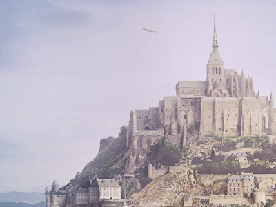 Castle, cinemagraphy castle cinemagraphy gif making of matte painting ps