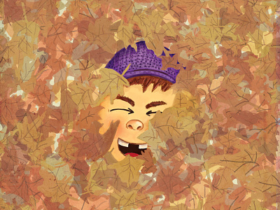 Fall Vibes cartoon fall fun illustration kidlit kidlitart laugh leaf leaves picture book season