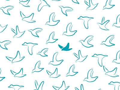 Blue Bird Pattern bird birds design illustration illustrator inking love bottle oregon pattern pattern library pattern making patterndesign portland