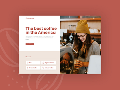 Coffee Shop Website coffee design icon ui ux vector web