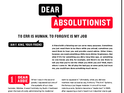 Dear Absolutionist dear abbie editorial print slice slicemagazine