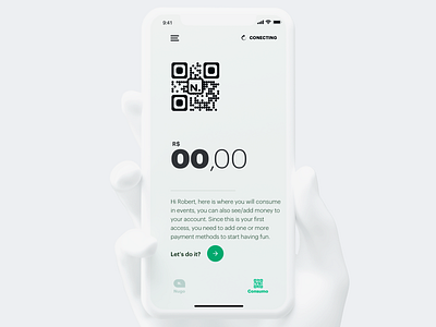 QR Code Wallet app app design bank cashless concept design finance fintech iphone minimalism mobile money qr code qrcode ui ui design ux ux design wallet white space