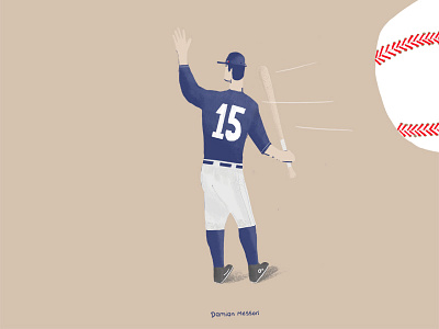 I wasn't ready! baseball character drawing illustration