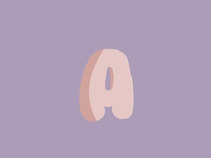 A is for Amor animation gif letters