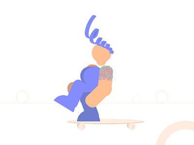 Skateboarding animation illustration skateboarding