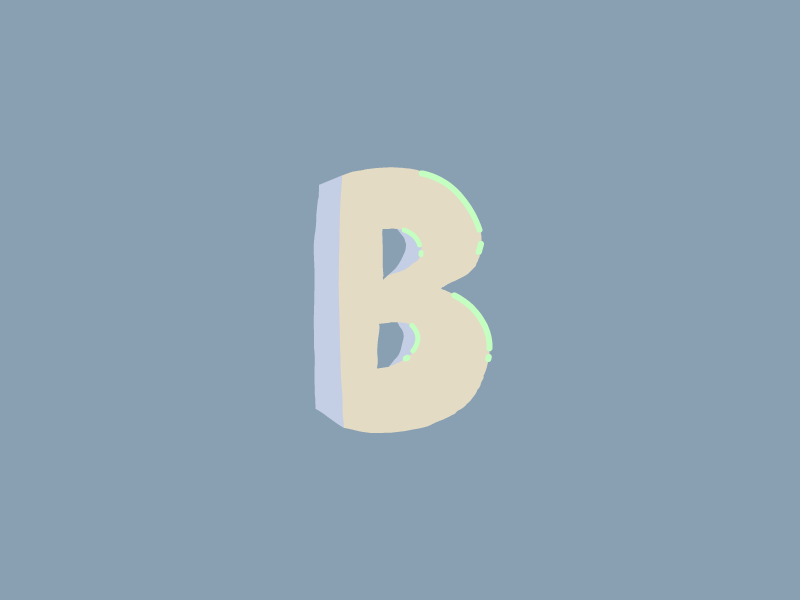 B is for Barco 2d animation gif