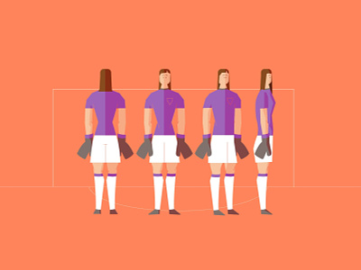Soccer 2d character design illustration vector