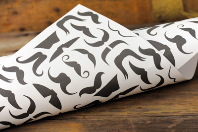 Mustache Gift Wrap