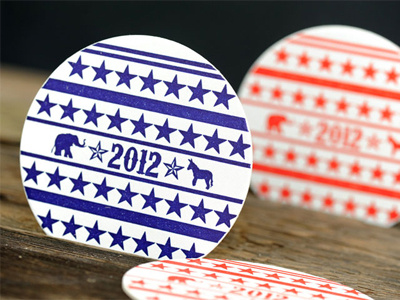 Election Coasters coasters election letterpress presidential campaign