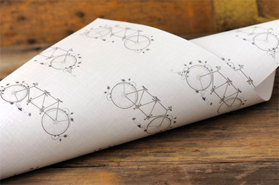 Bicycle Gift Wrap bicycle bike gift gift wrap illustration paper tandem wedding wrap wrapping wrapping paper