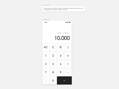 Daily UI 004_Calculator app design ui ux