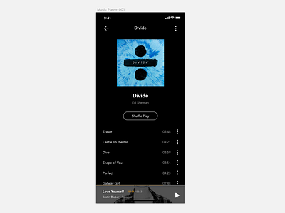 Daily UI 009_Music Player app design ui ux