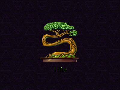 Life bonsai element icon icons life tree