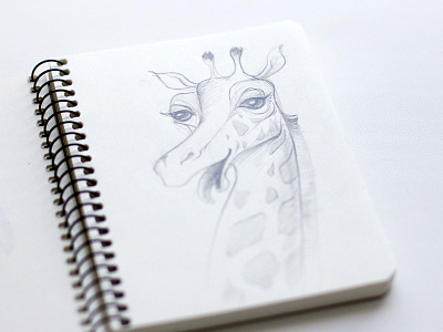 Giraffe animals artwork character design cute drawing giraffe illustration pencil sketch sketchbook