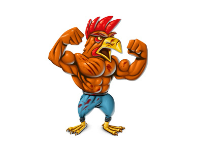 Fighting Cock animals artwork character character design cock drawing fight illustration painting