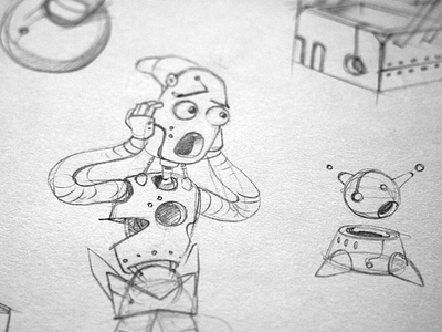 Bot artwork bot character character design drawing illustration robot