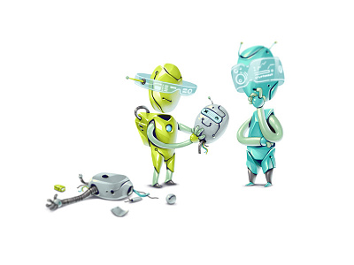 Bots artwork bot character character design drawing illustration robot