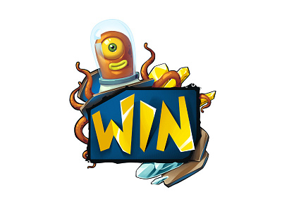 Win alien character character design game game design pop up space ui