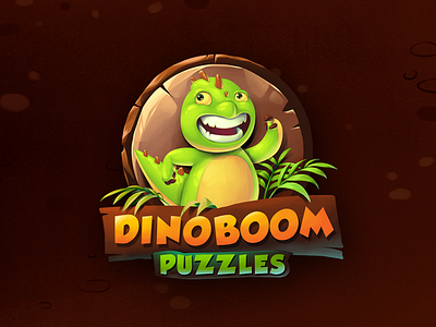 Dinoboom Puzzles artwork behance dinosaurs drawing game game design illustration lettering logo logotype