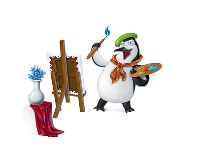 Penguin artist character character design concept art game design gamedev penguin ui winter