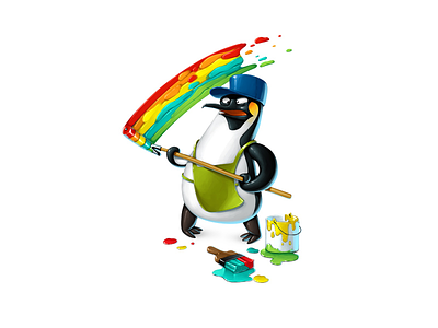 Penguin painter