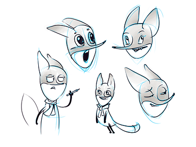 Fox art character character design concept concept art fox game design gamedev maskot sketch