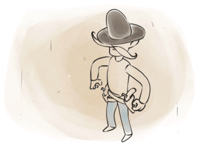 Cowboy (animated) 2d animation animation cartoon character character design cowboy western