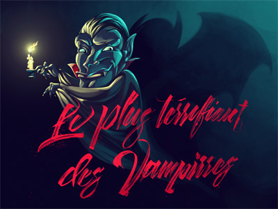 Dracula. Le plus terrifiant des vampires calligraphy character character design dracula horror illustration
