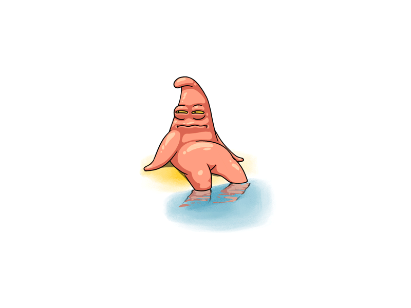 Starfish 2d animation animated animated gif animation animation 2d beach cartoon character design dude motion sea starfish