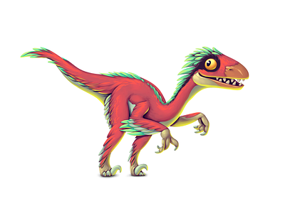 Dinoboom I Deinonychus character character design concept concept art deinonychus dinosaur game design gamedev illustration ui
