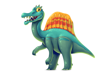 Dinoboom III Spinosaurus character character design concept concept art dinosaur game design gamedev illustration spinosaurus ui