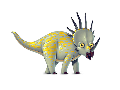Dinoboom XII Styracosaurus character character design concept concept art dinosaur game design gamedev illustration ui