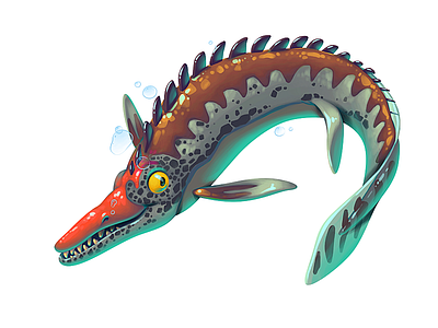 Dinoboom XV Mosasaurus character character design concept concept art dinosaur game design gamedev illustration ui