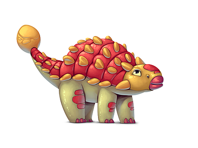 Dinoboom XVII Ankylosaurus character character design concept concept art dinosaur game design gamedev illustration ui