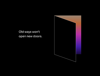 Old ways won t open new doors design illustration vector