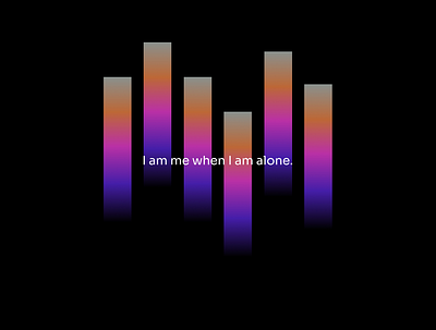 I am me when I am alone design illustration vector