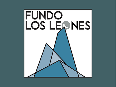 Fundo Los Leones geometry hotel logo design mountains