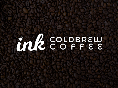 Ink coffee coldbrew logo design typography