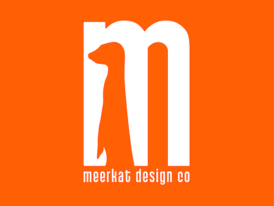Meerkat branding logo design m meerkat negative space personal branding typography