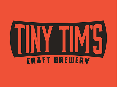 Tiny Tim's beer beer logo brewery craft beer logo design negative space typography