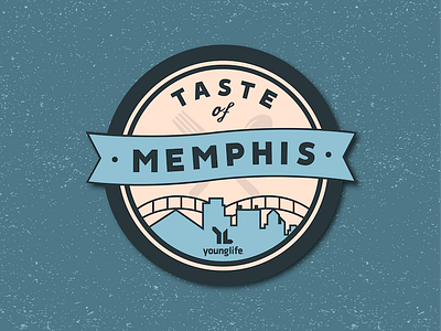 Taste of Memphis fundraiser illustration logo design memphis